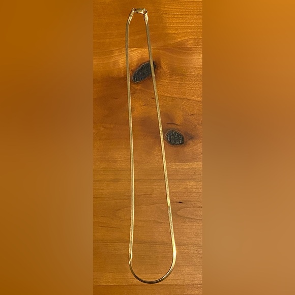 14kt Gold Herringbone Necklace - Picture 4 of 17